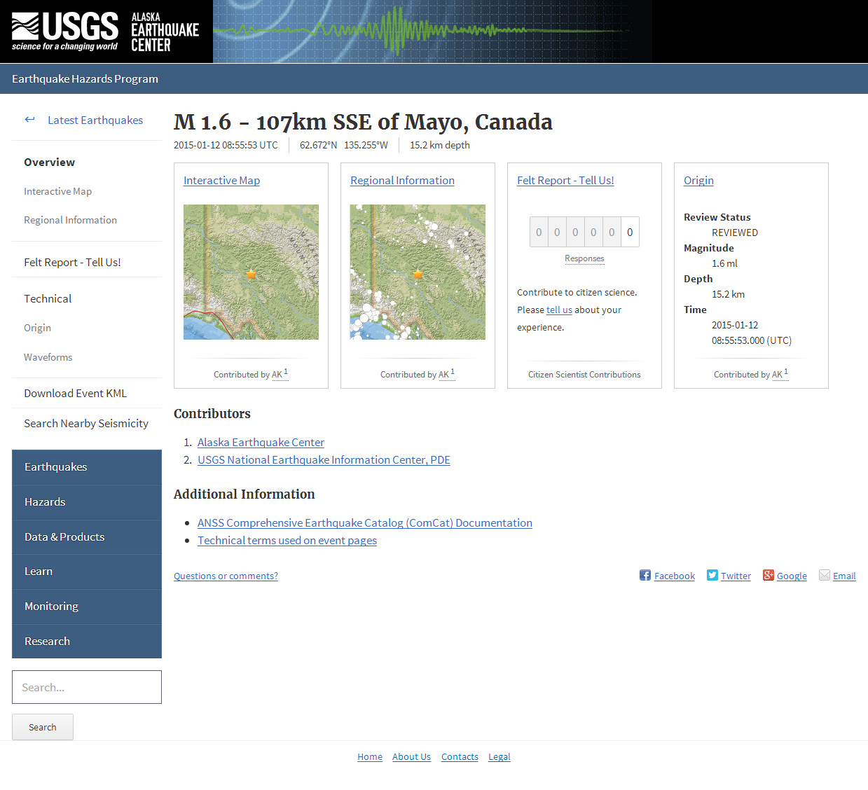 M 1.6 - 107km SSE of Mayo, Canada.png