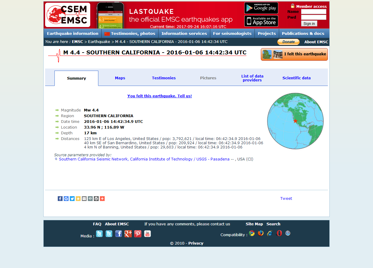 Earthquake - Magnitude 4.4 - SOUTHERN CALIFORNIA.png