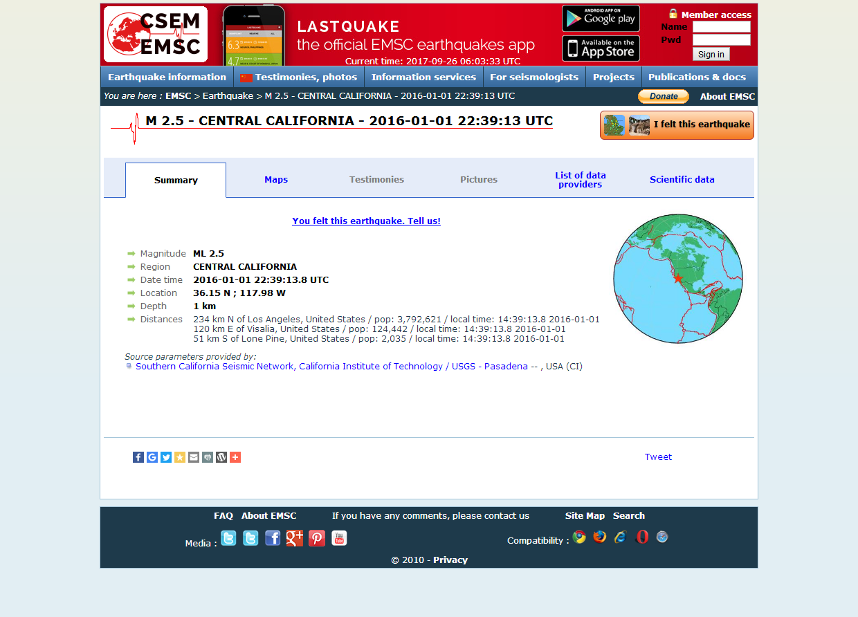 Earthquake - Magnitude 2.5 - CENTRAL CALIFORNIA.png