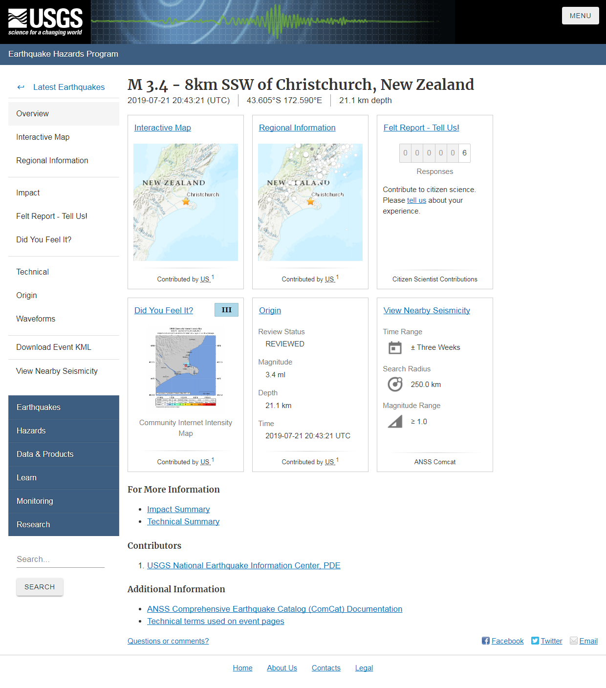 M 3.4 - 8km SSW of Christchurch, New Zealand.png