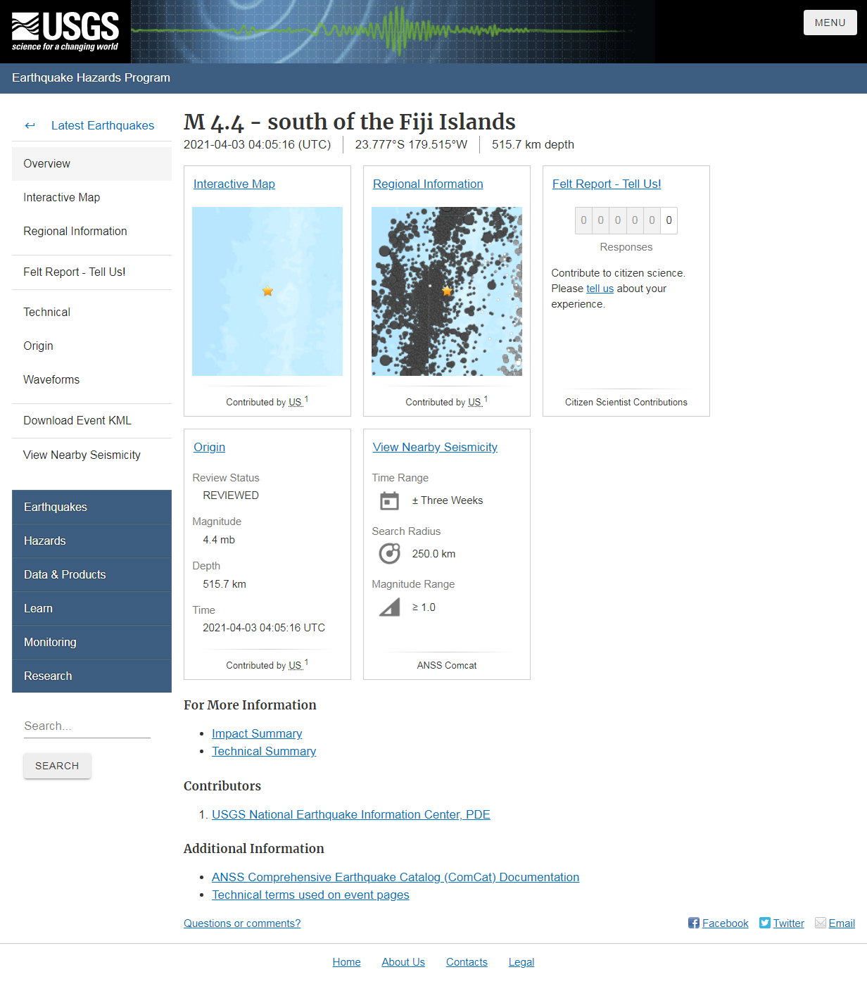 M 4.4 - south of the Fiji Islands.png