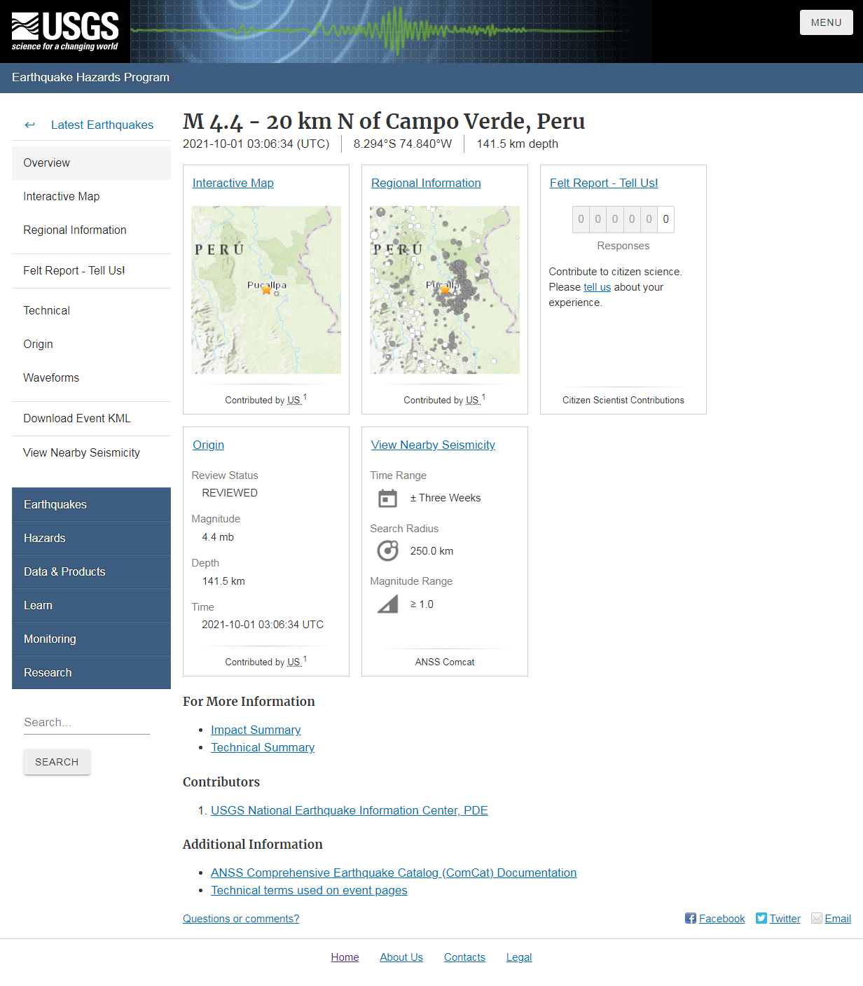 M 4.4 - 20 km N of Campo Verde, Peru.png